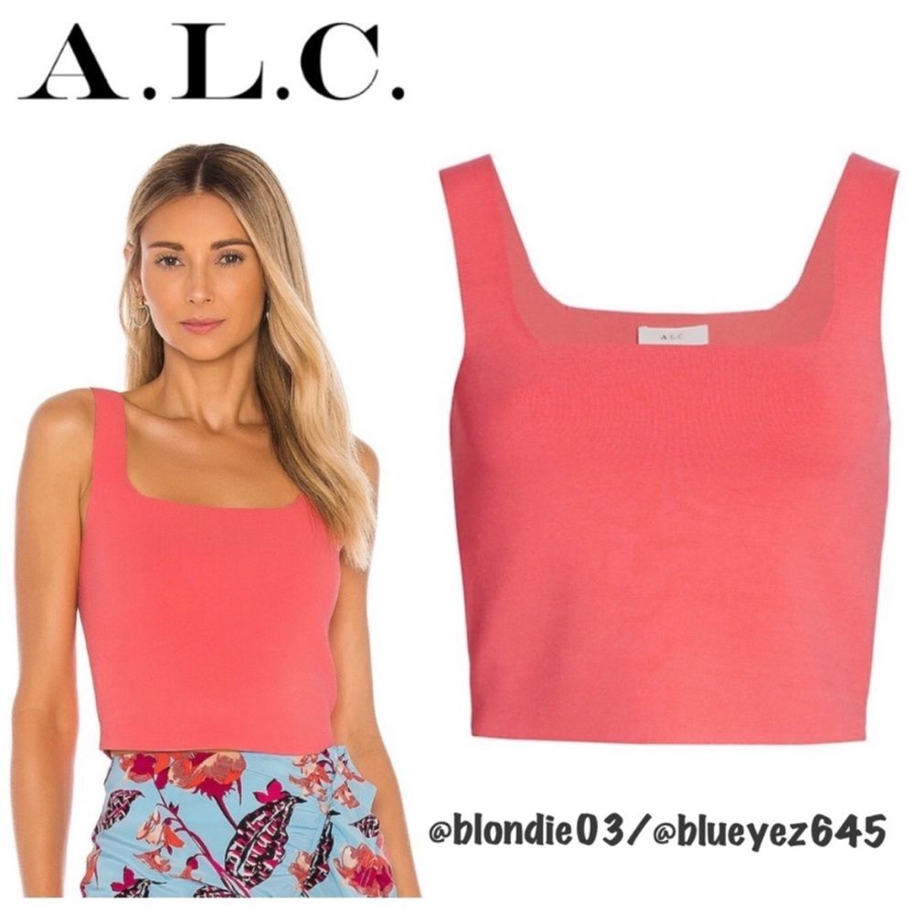 A.L.C. Victoria lychee cropped tank top S